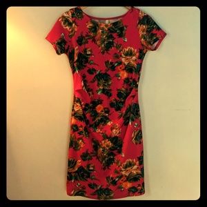 Pink Blush floral bodycon dress